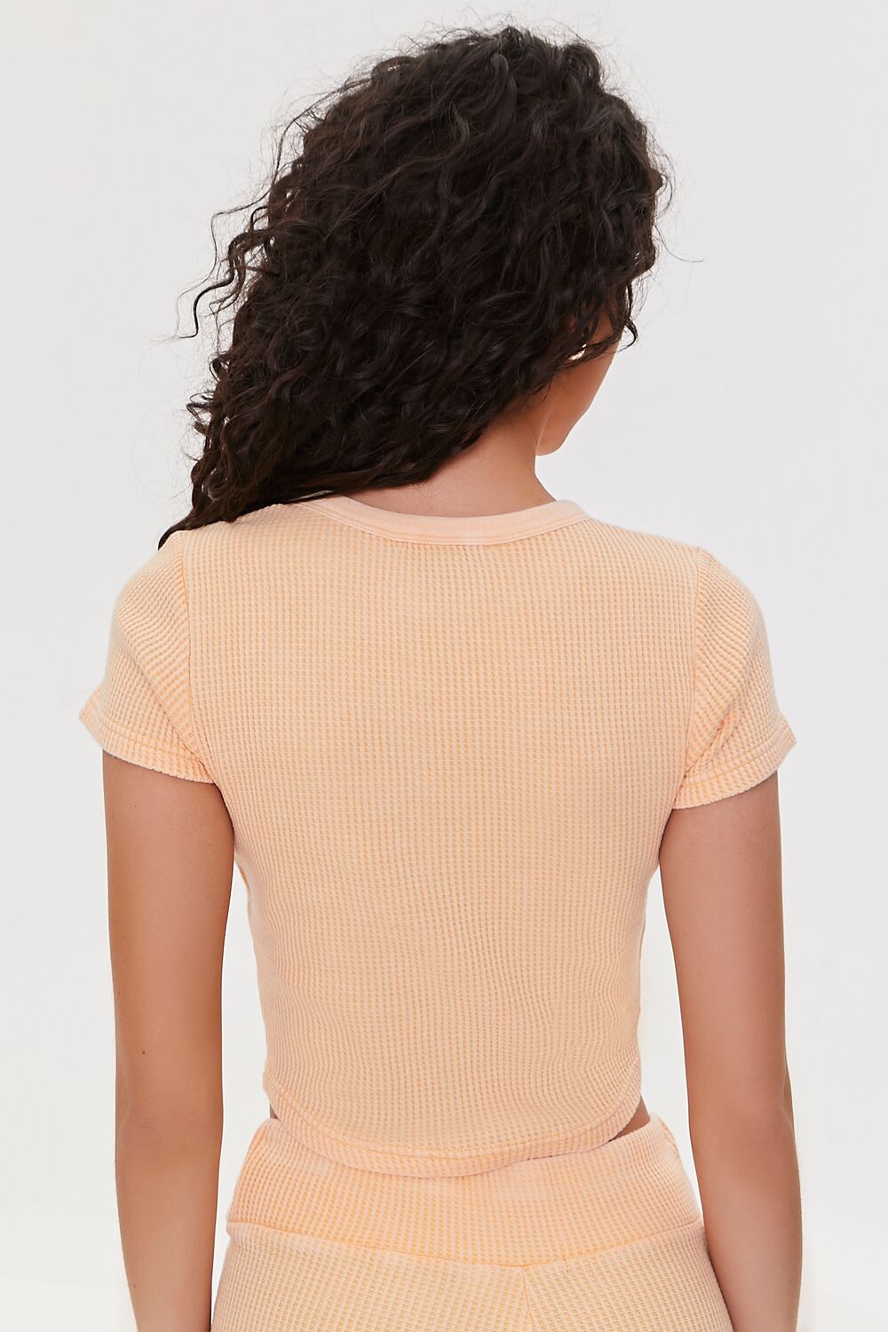 Cropped Waffle Knit Tee