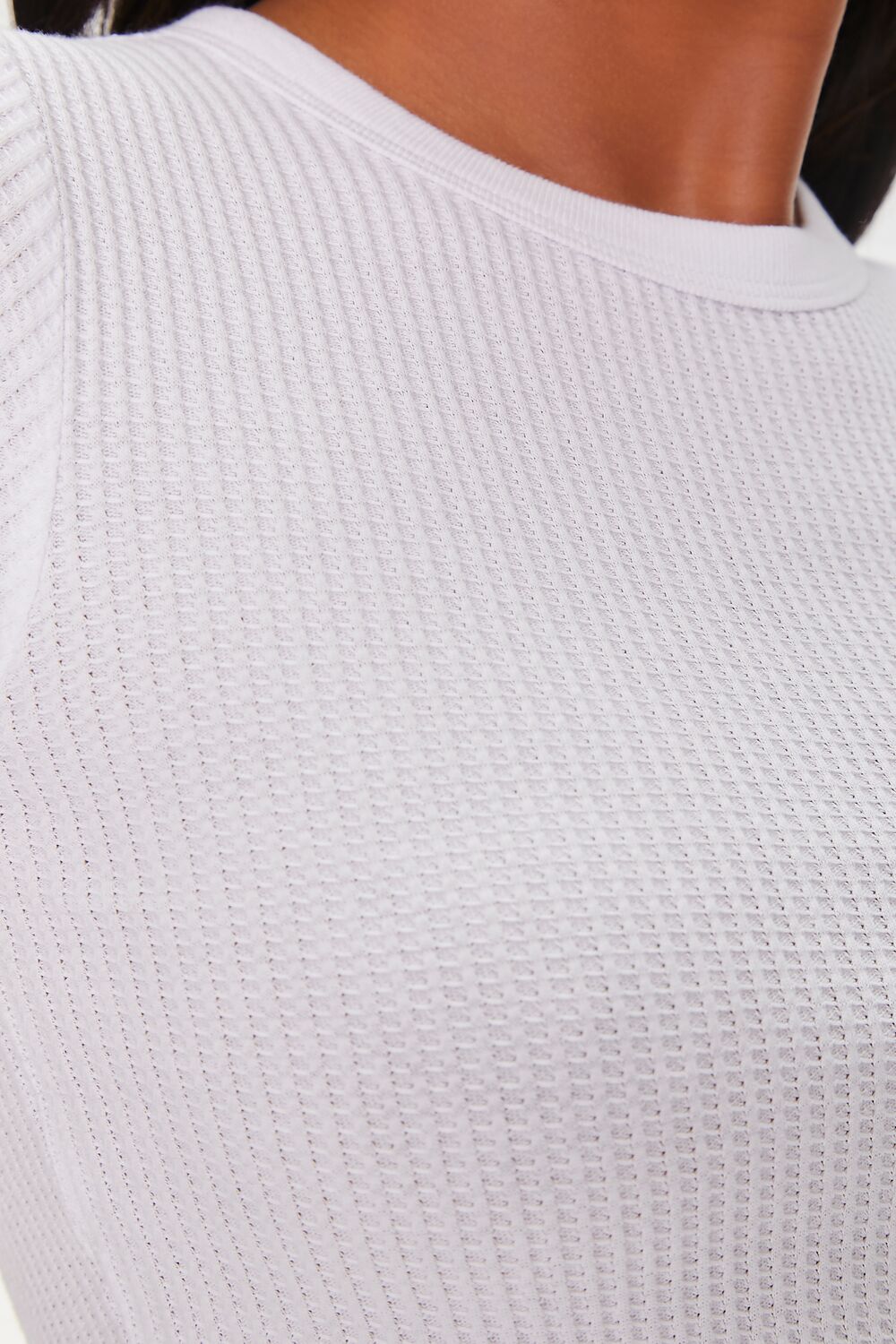 Cropped Waffle Knit Tee