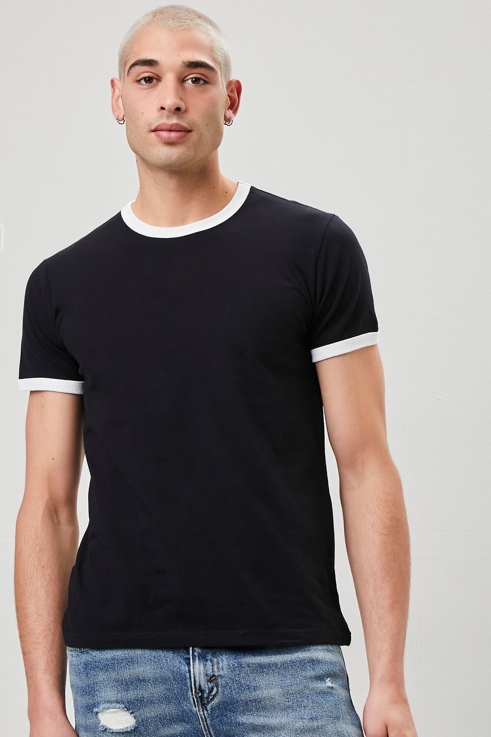 Crew Neck Ringer Tee