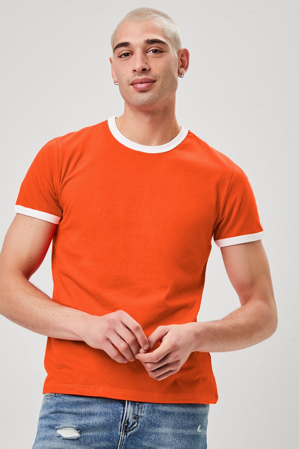 Crew Neck Ringer Tee