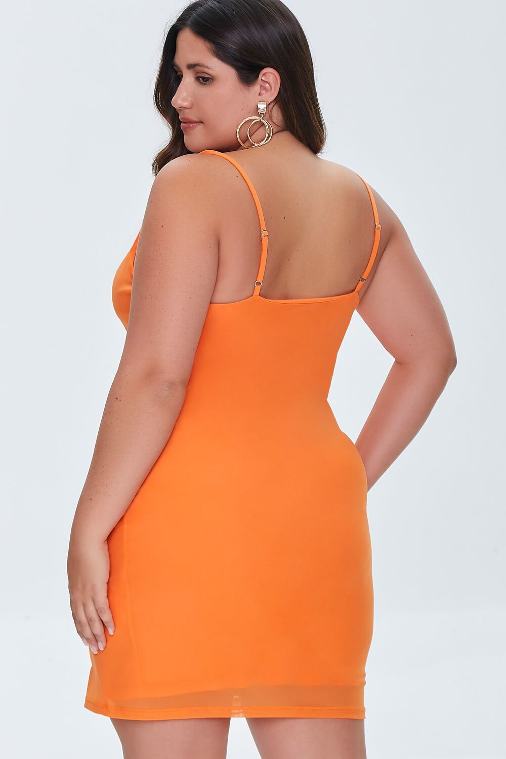 Plus Size Cowl Mini Dress