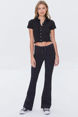 Corduroy Lace-Up Pants