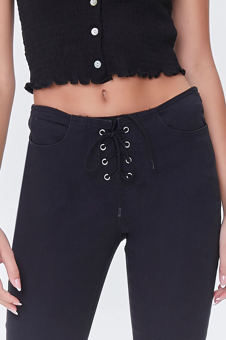 Corduroy Lace-Up Pants