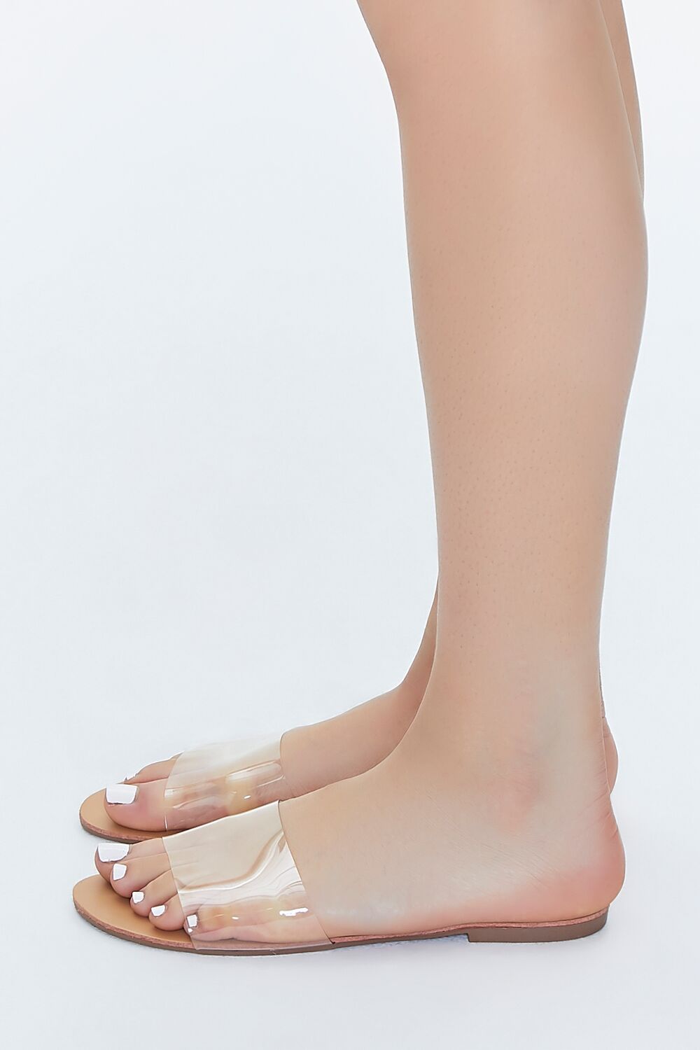 Faux Leather Slip-On Sandals