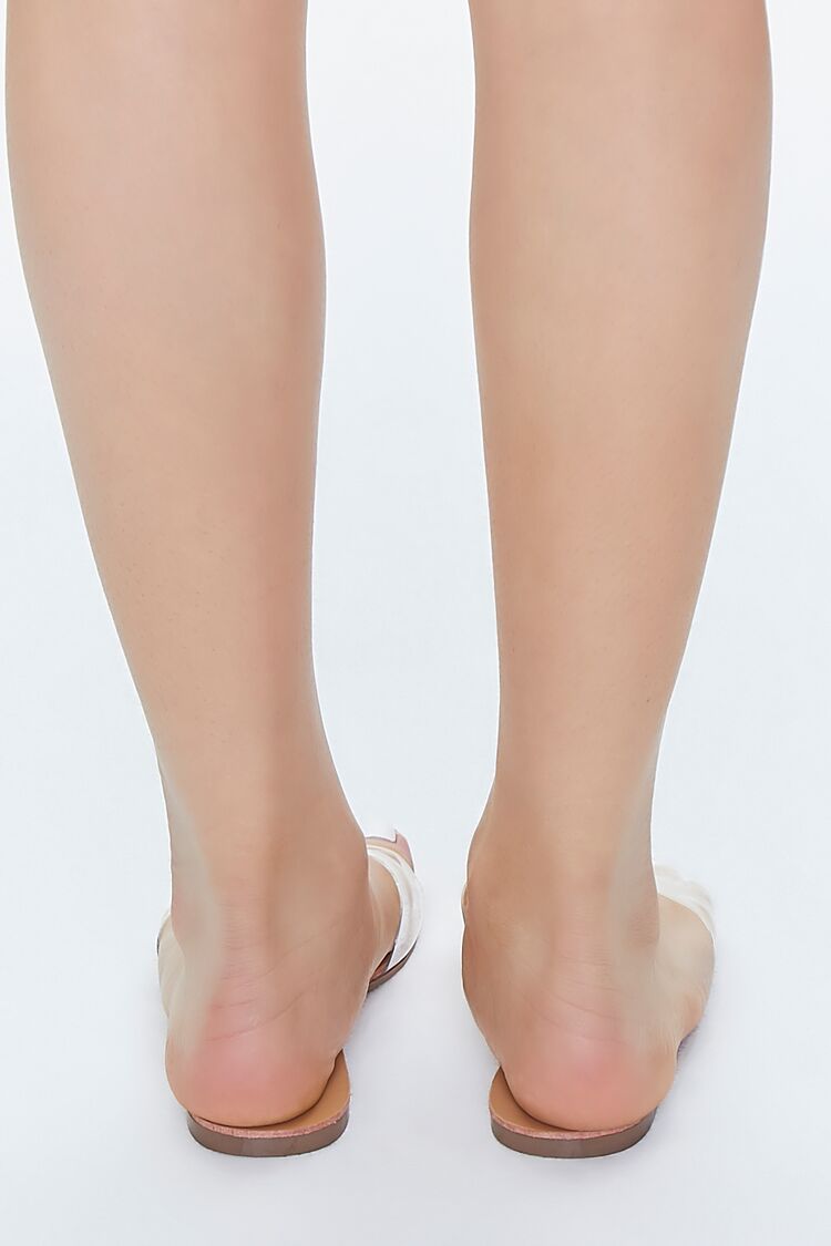 Faux Leather Slip-On Sandals