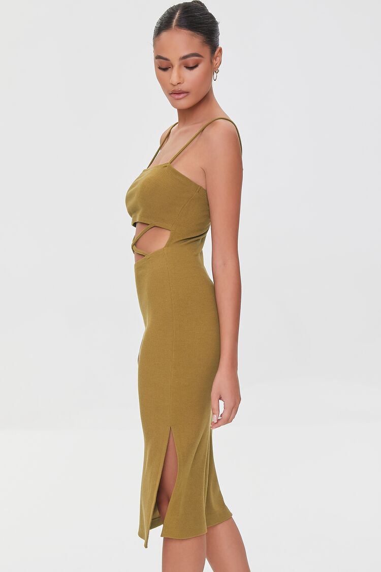 Crisscross Ribbed Knit Dress