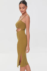 Crisscross Ribbed Knit Dress