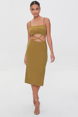 Crisscross Ribbed Knit Dress
