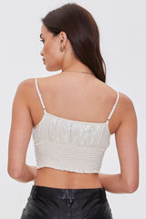 Satin Self-Tie Cropped Cami