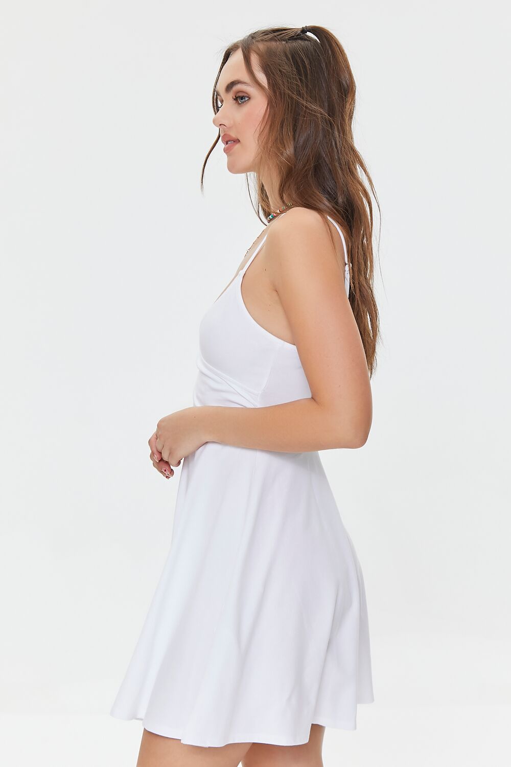 Surplice Skater Mini Dress
