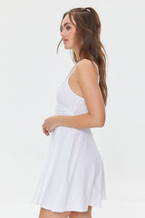 Surplice Skater Mini Dress