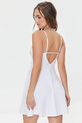 Surplice Skater Mini Dress