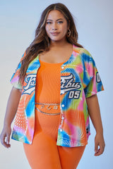 Plus Size FUBU Baseball Jersey
