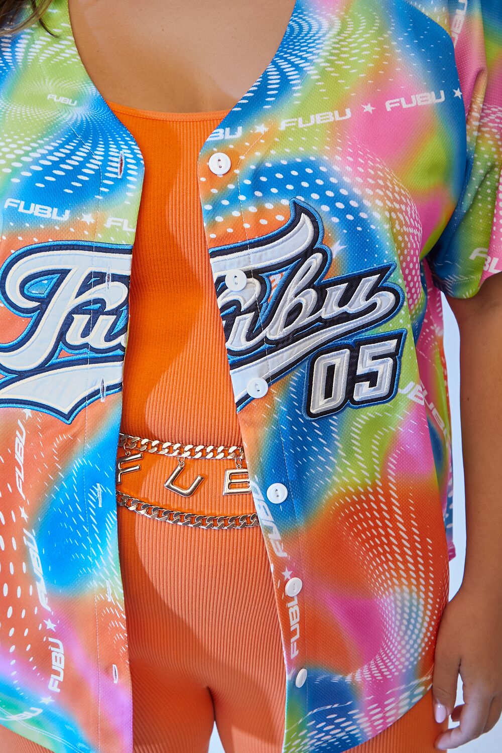 Plus Size FUBU Baseball Jersey