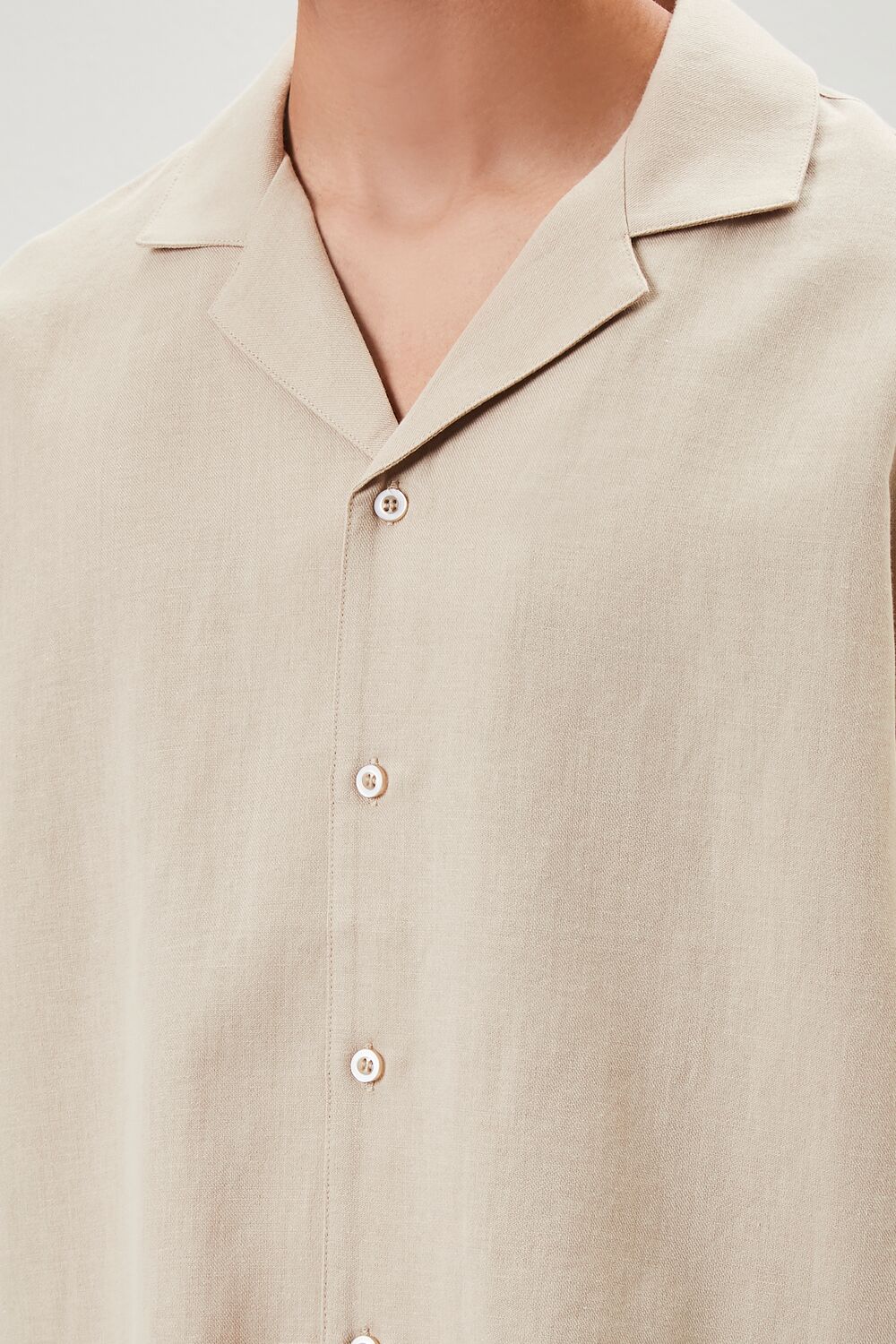Cuban Collar Linen-Blend Shirt