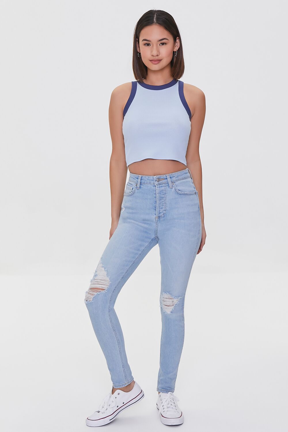 Cropped Ringer Tank Top