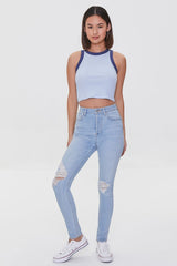Cropped Ringer Tank Top