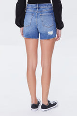Raw-Cut Denim Shorts