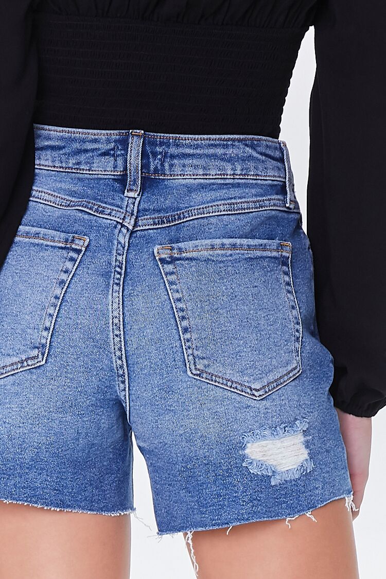 Raw-Cut Denim Shorts