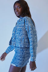 FUBU Print Denim Jacket