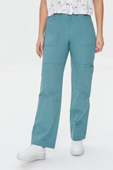 Twill High-Rise Pants