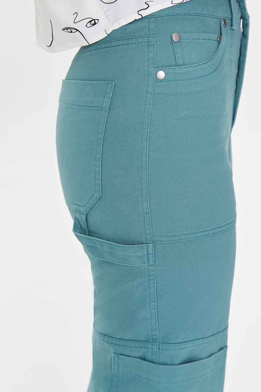 Twill High-Rise Pants