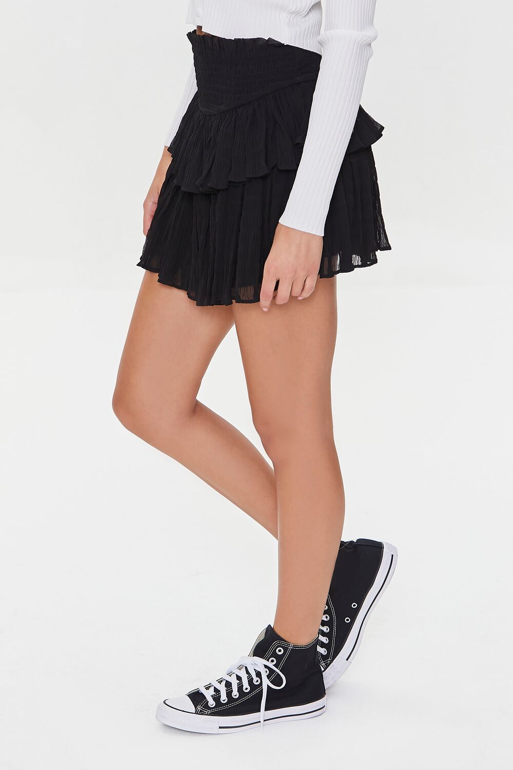 Tiered Ruffle Mini Skirt