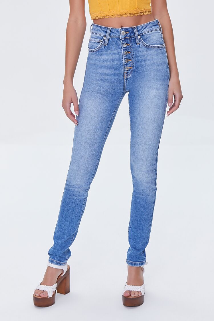 Skinny High-Rise Long Jeans