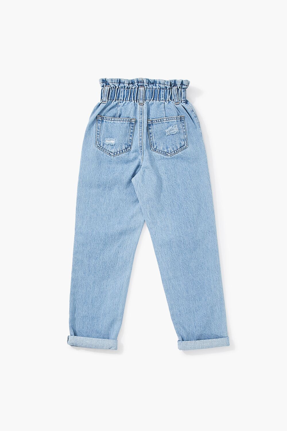 Girls Distressed Paperbag Jeans (Kids)