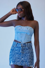 FUBU Denim Mini Skirt