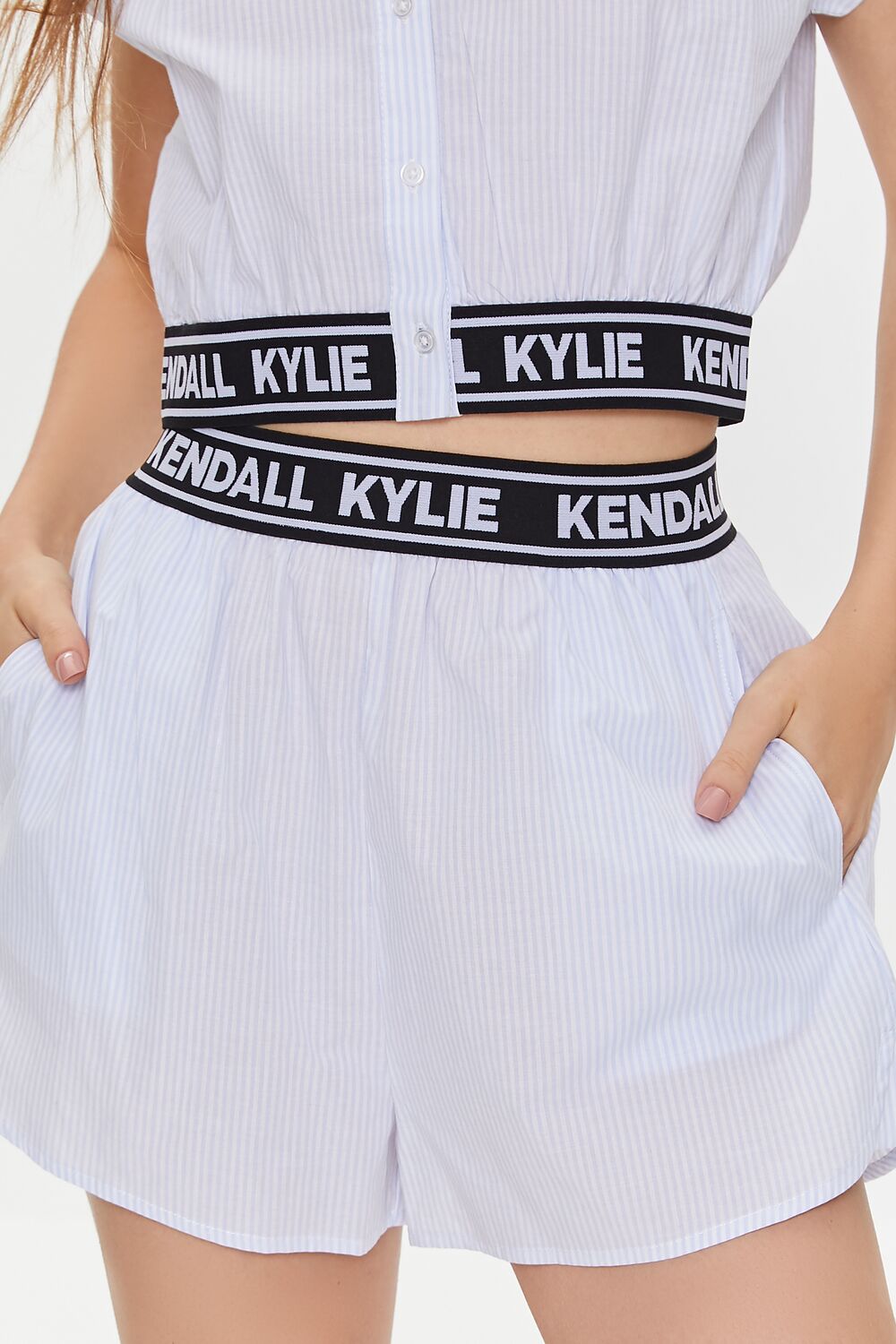 Kendall + Kylie Pinstriped Shorts