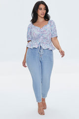 Plus Size Paisley Print Top