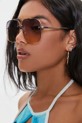 Tinted Aviator Sunglasses
