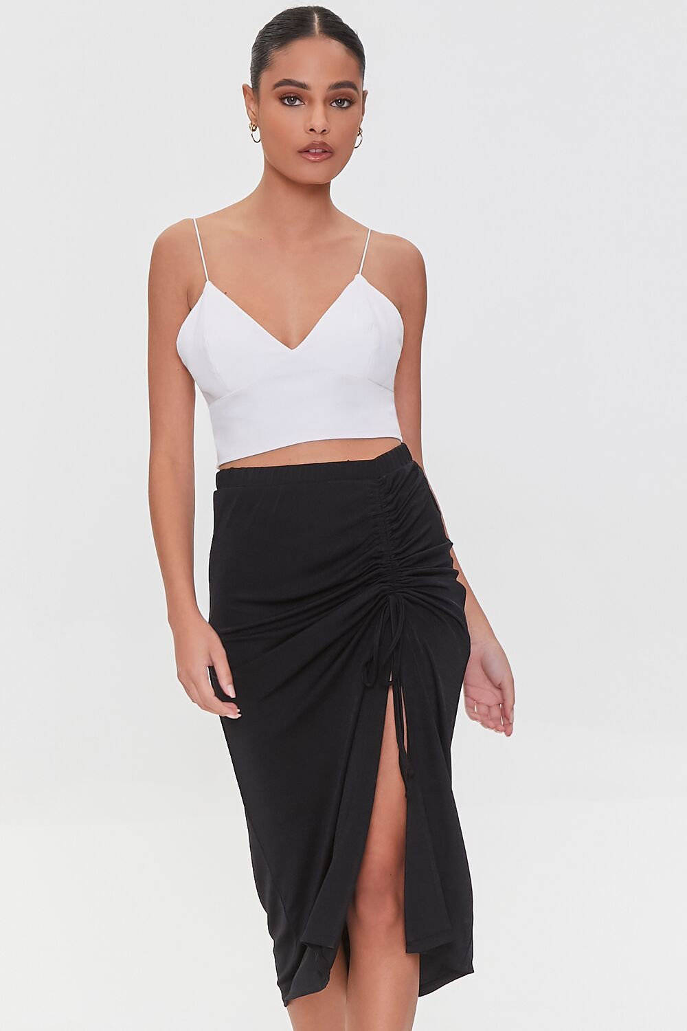 Ruched Drawstring Skirt