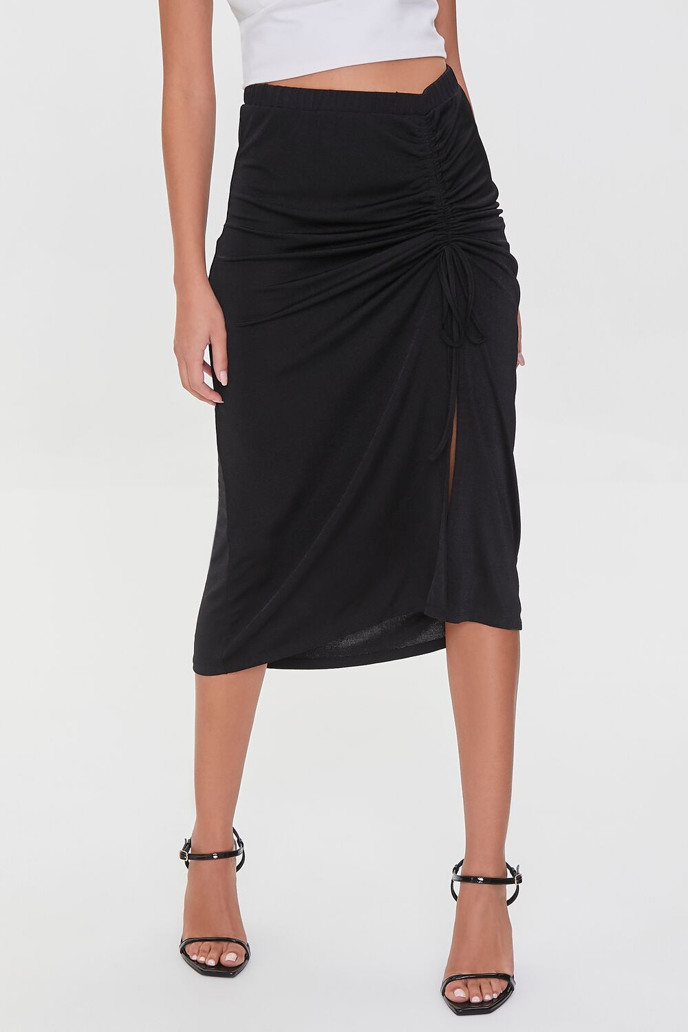 Ruched Drawstring Skirt