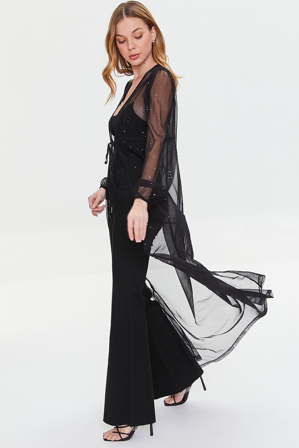 Sheer Mesh Duster Cardigan