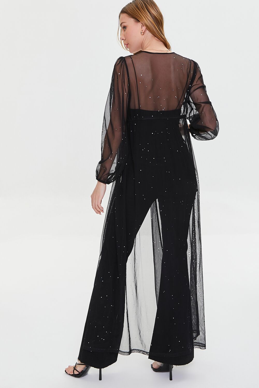 Sheer Mesh Duster Cardigan