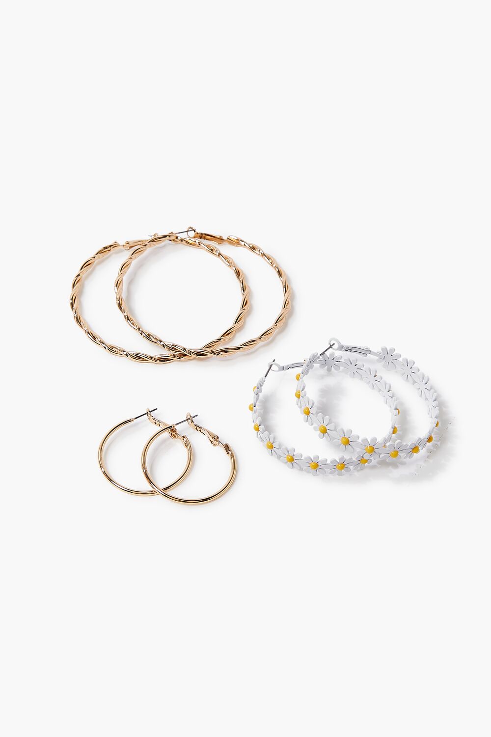 Daisy Hoop Earring Set