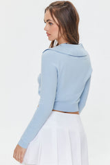 Fitted Split-Neck Sweater