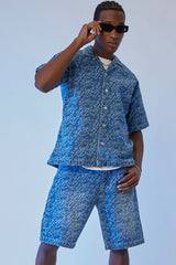 FUBU Print Denim Shorts