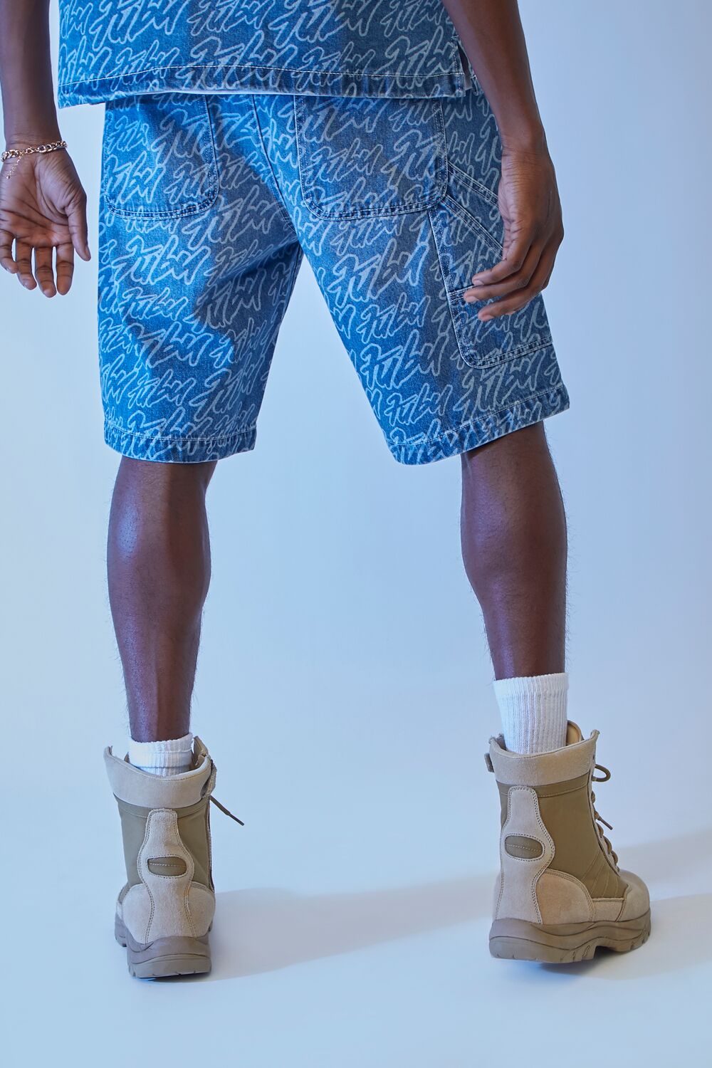 FUBU Print Denim Shorts