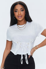 Lace-Up Crew Tee