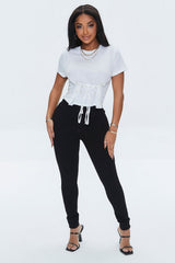 Lace-Up Crew Tee