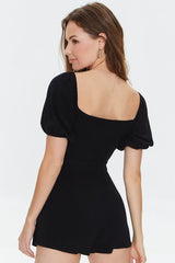 Tie-Front Cutout Romper