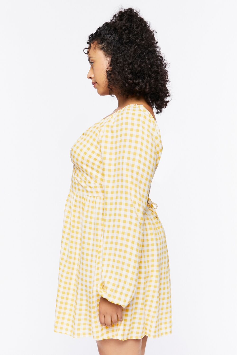Plus Size Gingham Mini Dress