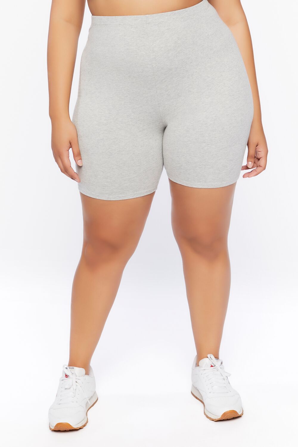 Plus Size Basic Organically Grown Cotton Biker Shorts