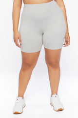 Plus Size Basic Organically Grown Cotton Biker Shorts