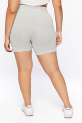 Plus Size Basic Organically Grown Cotton Biker Shorts