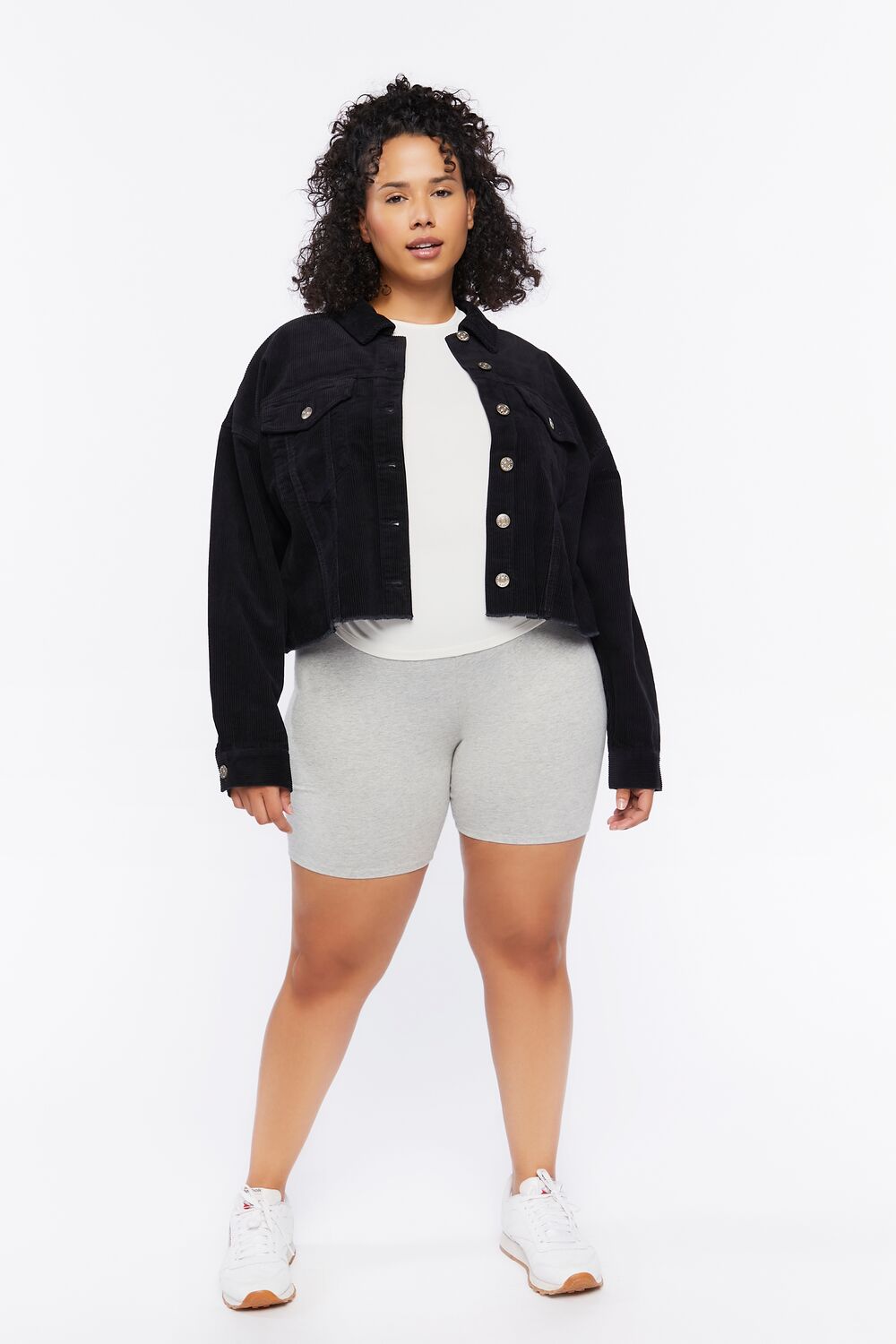 Plus Size Basic Organically Grown Cotton Biker Shorts
