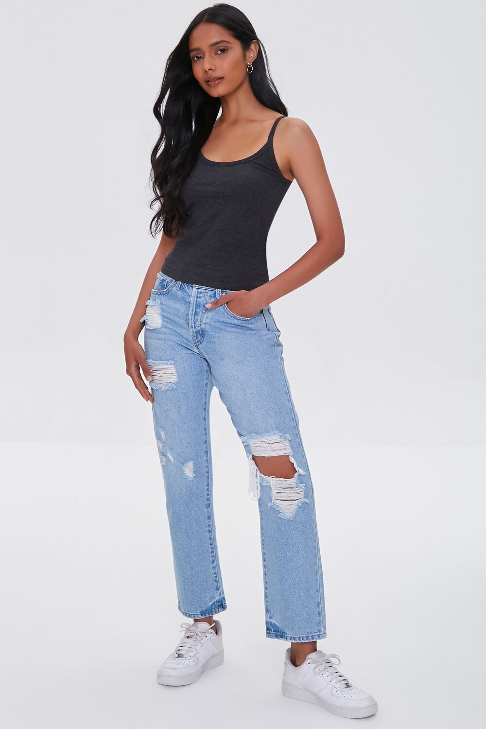 Cotton Scoop Neck Cami